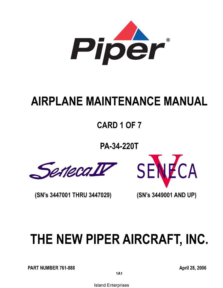 Piper Seneca Iv V Maintenance Manual Pa