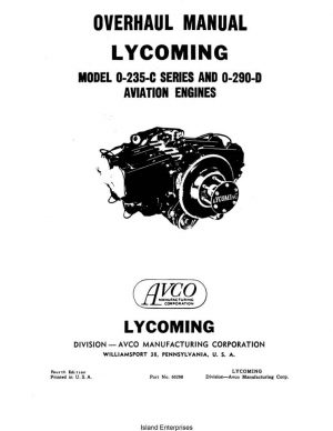 Lycoming O-235-C Series And O-290-D Aviation Engines Overhaul Manual ...