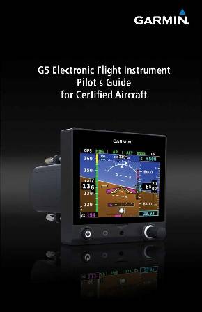 Garmin G5 Electronic Flight Instrument Pilot's Guide For Certified ...